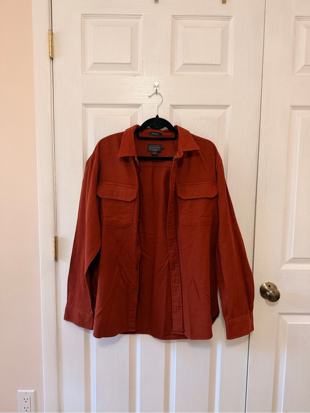 burnside Orange Pendleton Wool Shirt Jacket